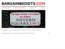 Tablet Screenshot of bargainbedsits.com